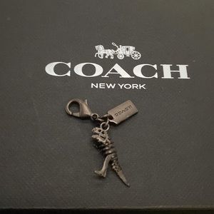 Coach Rexy Black Gunmetal Clip On Jewelry Charm Dinosaur FOB